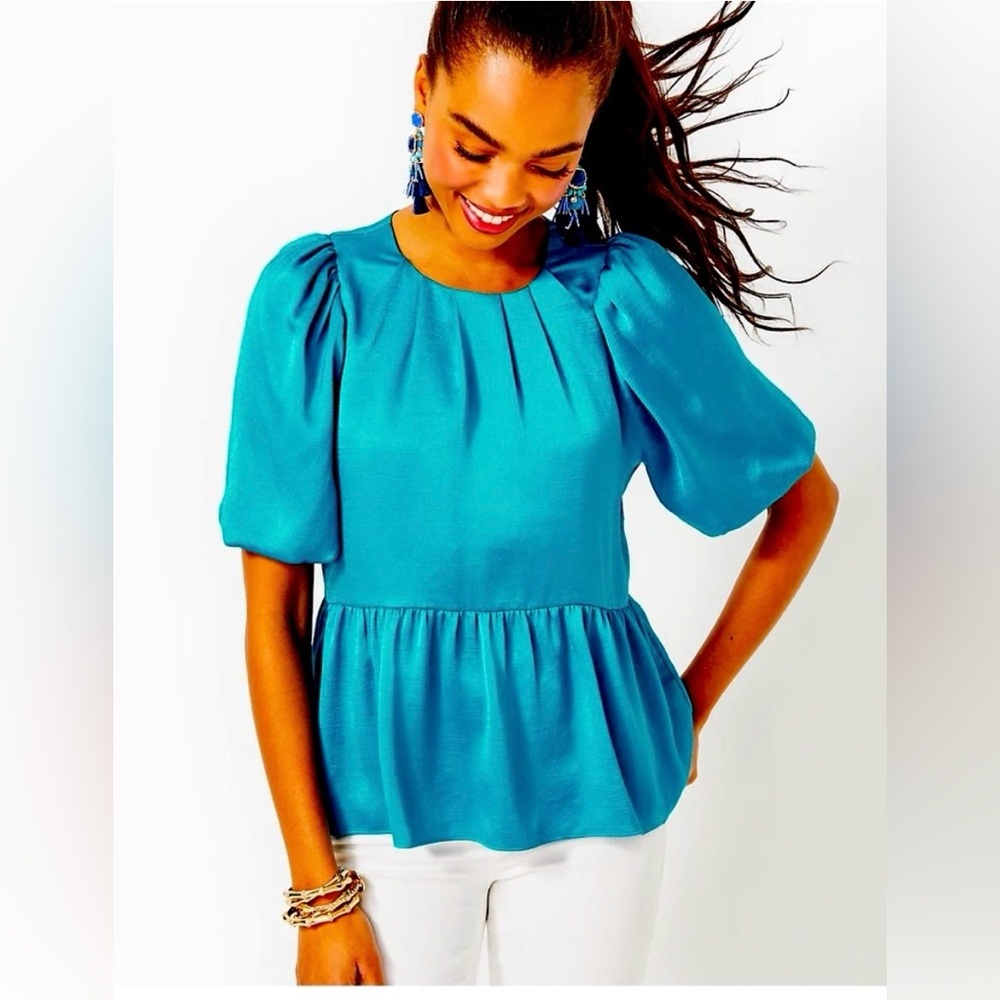Lilly Pulitzer Blakelynn Blue Rhapsody Top sz 8 NWT!